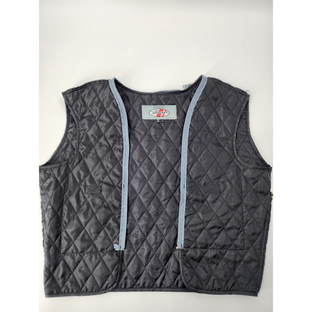 Joe Rocket Black Quilted Motorcycle Jacket Liner Vest Mens Large Zip In Layer